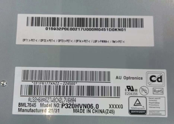 購入 AUO 32INCH デジタルサイネージ LCD パネル P320HVN06.0 1920*1080 ピクセル 69PPI 4000 1 コントラスト比 51P LCM online manufacture